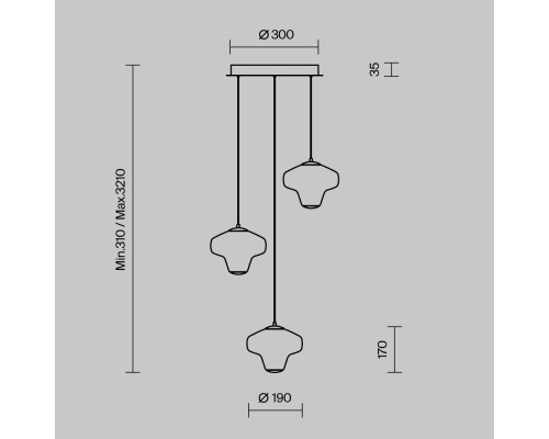 Подвесной светильник Maytoni MOD359PL-L17BS3K