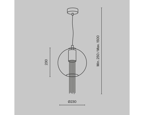 Подвесной светильник Maytoni P095PL-01BZ1
