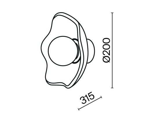 Настенный светильник (бра) Maytoni MOD207WL-01BS