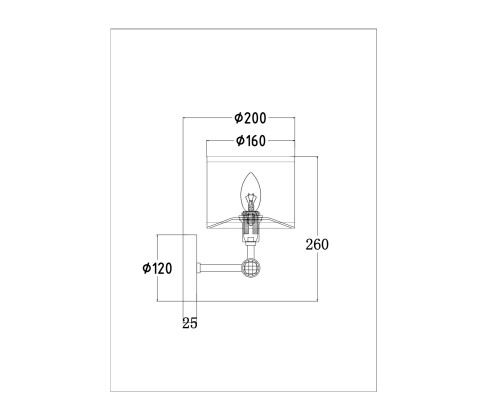 Настенный светильник (бра) Maytoni MOD088WL-01BS