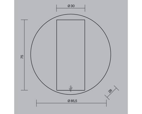 Настенный светильник (бра) Technical C079WL-L3B3K