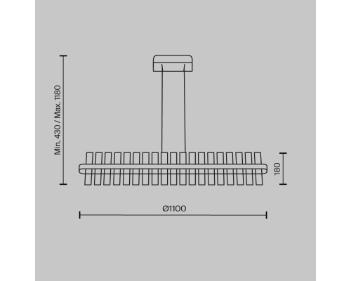 Подвесной светильник Maytoni MOD173PL-L48BS3K