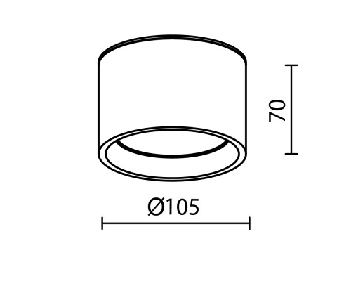 Потолочный светильник Technical C090CL-10W3K-B