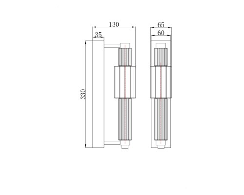 Настенный светильник (бра) Maytoni MOD308WL-L9GN3K