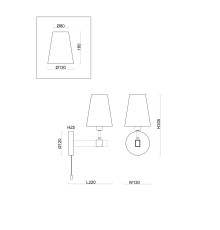 Настенный светильник (бра) Freya FR5268WL-01B
