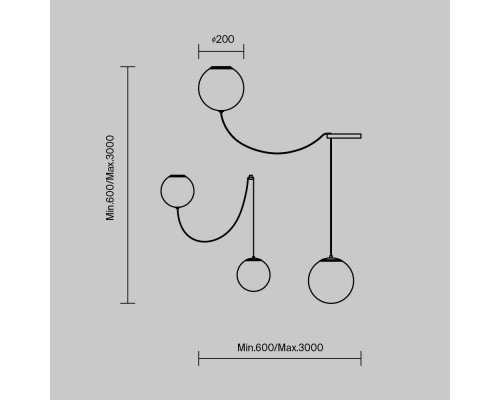 Подвесной светильник Maytoni MOD427PL-L20B3K1