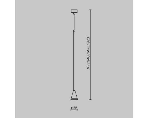 Подвесной светильник Technical P064PL-01B-1