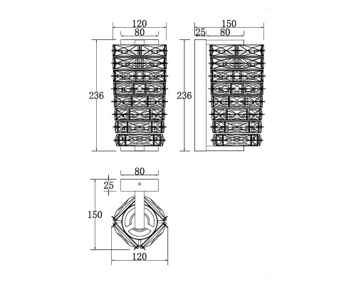 Настенный светильник (бра) Maytoni MOD124WL-L6CH3K