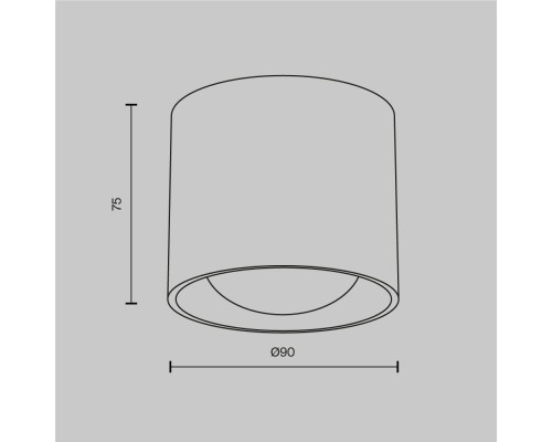 Потолочный светильник Technical C217CL-15W3K-B