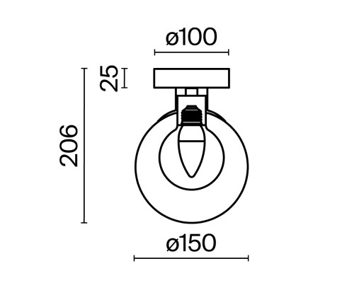 Настенный светильник (бра) Maytoni MOD521WL-01G1