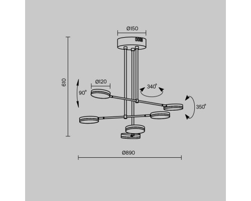 Подвесной светильник Maytoni MOD070PL-L38B3K