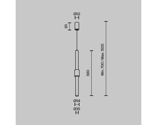 Подвесной светильник Technical P105PL-12W3K-BS