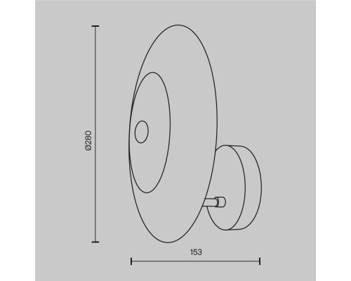 Настенный светильник (бра) Maytoni MOD007WL-01G