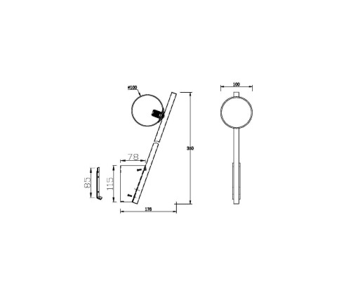 Настенный светильник (бра) Maytoni MOD175WL-01G