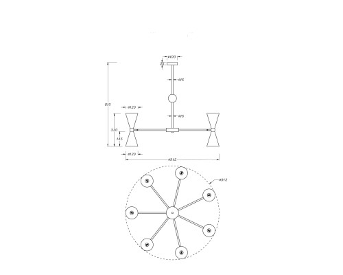 Подвесной светильник Maytoni MOD108PL-14GB