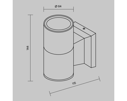 Настенный светильник (бра) Outdoor O574WL-01B