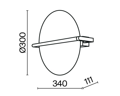 Настенный светильник (бра) Maytoni MOD279WL-L14B3K