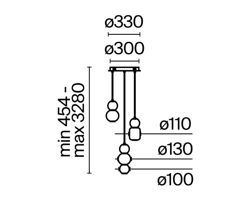 Подвесной светильник Maytoni MOD273PL-L33G3K