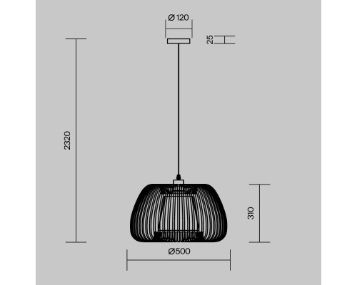 Подвесной светильник Maytoni MOD409PL-01B