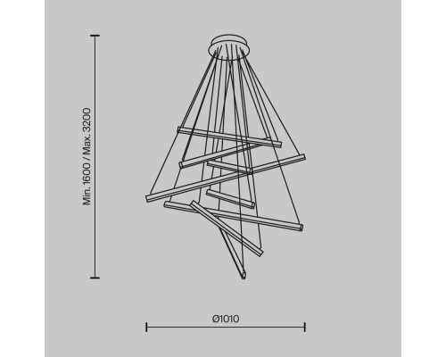 Подвесной светильник Maytoni MOD016PL-L96BK