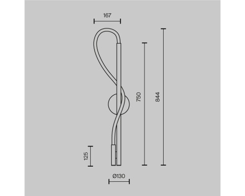 Настенный светильник (бра) Maytoni MOD146WL-L12B3K