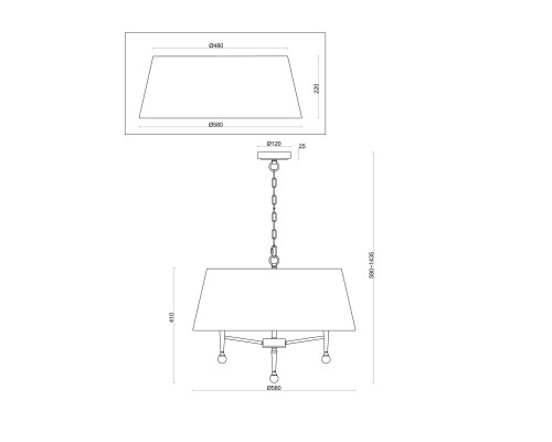 Подвесной светильник Freya FR5190PL-05BS3