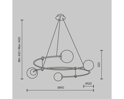 Подвесной светильник Maytoni MOD317PL-04B