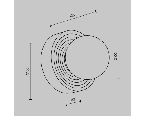Настенный светильник (бра) Maytoni MOD403WL-01GR1