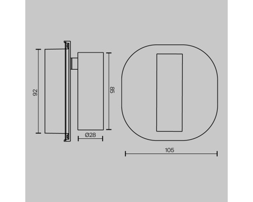 Настенный светильник (бра) Technical C175WL-9W-2.7-4K-W