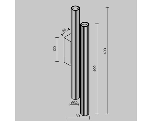 Настенный светильник (бра) Technical C082WL-24W2.7K-B