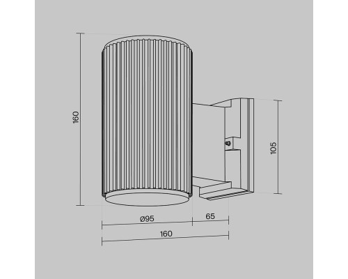 Настенный светильник (бра) Outdoor O419WL-01GR