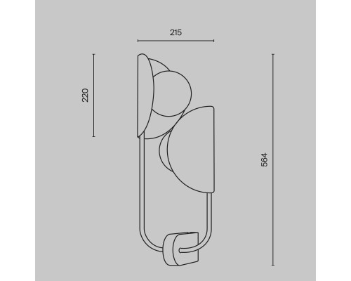 Настенный светильник (бра) Maytoni MOD164WL-02BS