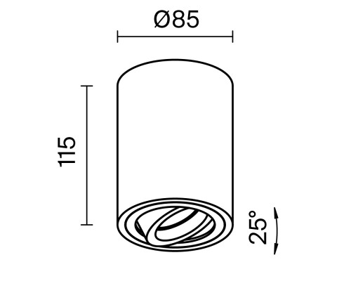 Потолочный светильник Technical C016CL-01B