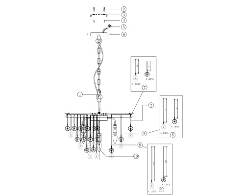Подвесной светильник Maytoni MOD091PL-05CH