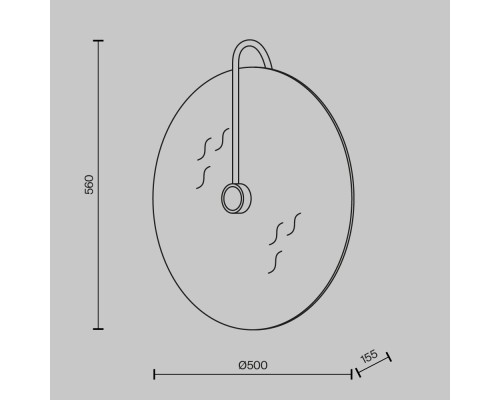 Настенный светильник (бра) Maytoni MOD305WL-03B