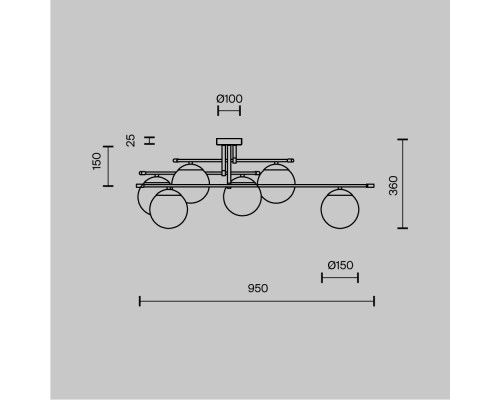 Потолочный светильник Maytoni MOD048CL-06G