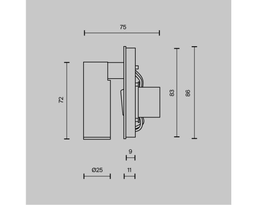 Настенный светильник (бра) Technical C040WL-L3W3K