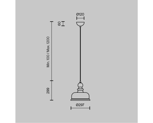 Подвесной светильник Maytoni P001PL-01BZ
