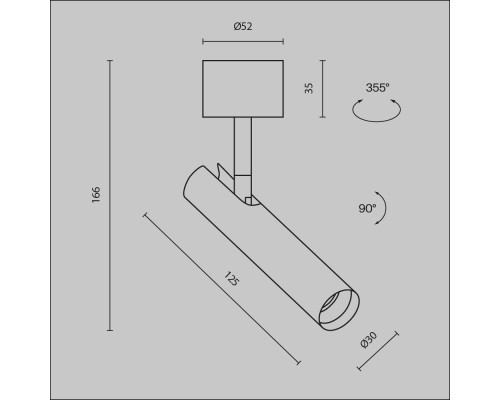 Потолочный светильник Technical C141CL-L125-6W3K-W