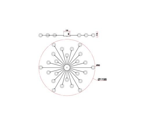 Потолочный светильник Freya FR5242CL-24BS1