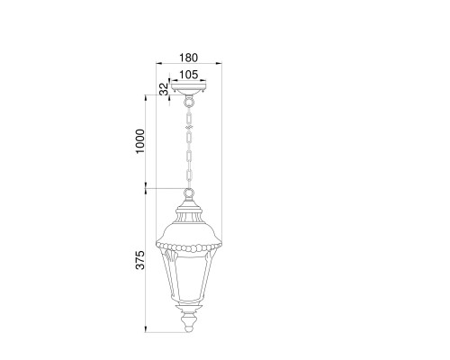 Подвесной светильник Outdoor O029PL-01BZ