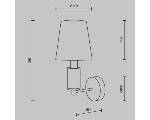 Настенный светильник (бра) Maytoni MOD483WL-01BS