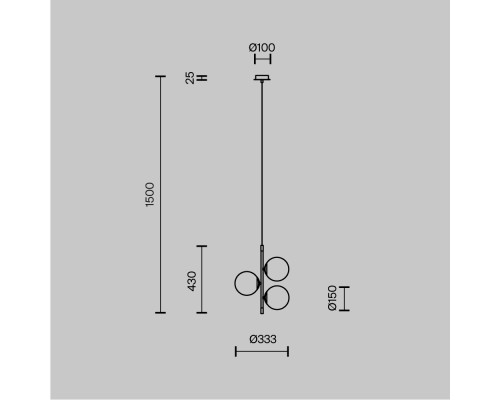 Подвесной светильник Maytoni MOD048PL-03G