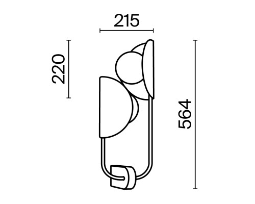 Настенный светильник (бра) Maytoni MOD164WL-02BS1