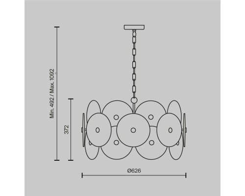 Подвесной светильник Maytoni MOD007PL-08G