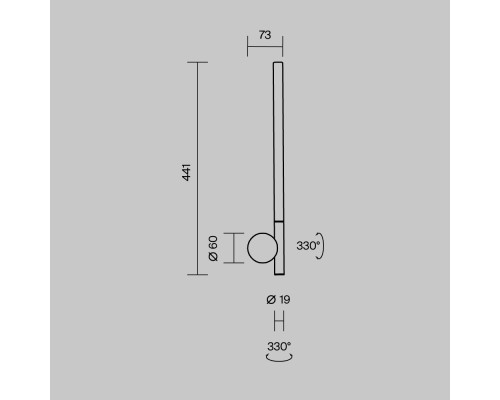 Настенный светильник (бра) Maytoni MOD432WL-L6B3K