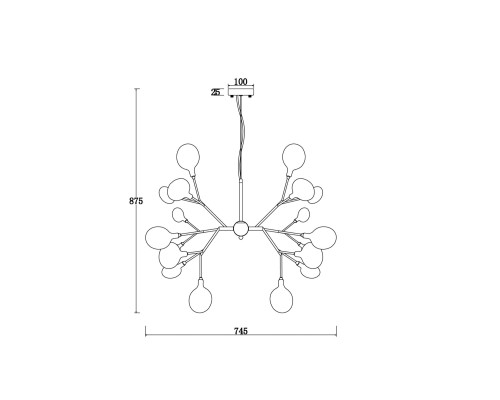Подвесной светильник Freya FR5049PL-27G