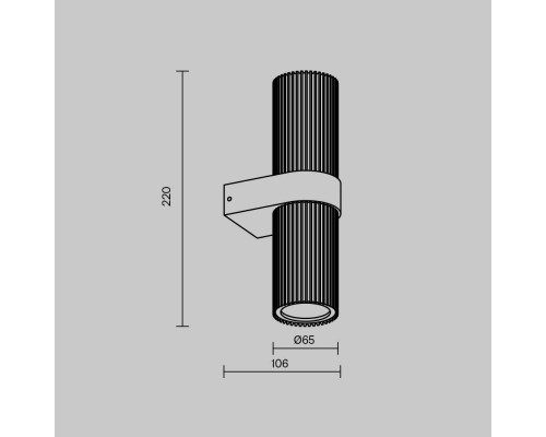Настенный светильник (бра) Maytoni MOD326WL-02MG