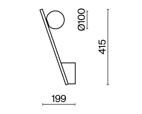 Настенный светильник (бра) Maytoni MOD175WL-01B