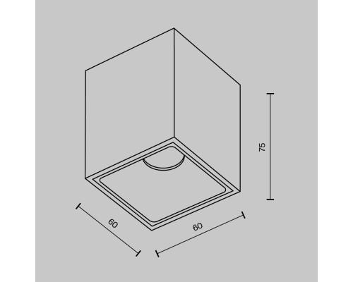 Потолочный светильник Technical C065CL-8W2.7K-SQ-B